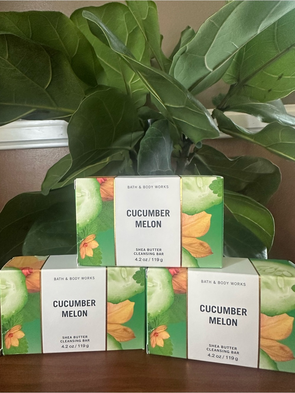 Bath & Body Works Cucumber Melon Cleansing Bar - Green